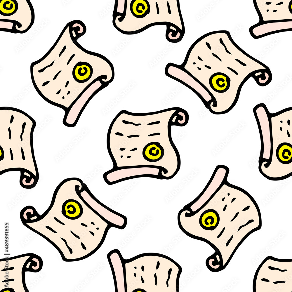 Paper Scroll Patterns the pattern from the winner's certificate. seamless pattern of a paper ...