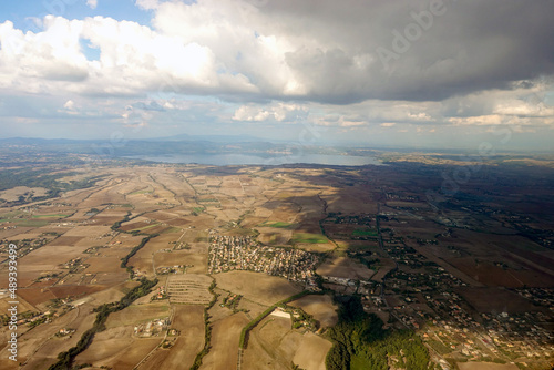 vista aerea del lago di Bracciano