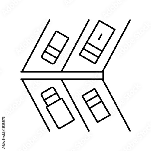 market parking line icon vector illustration