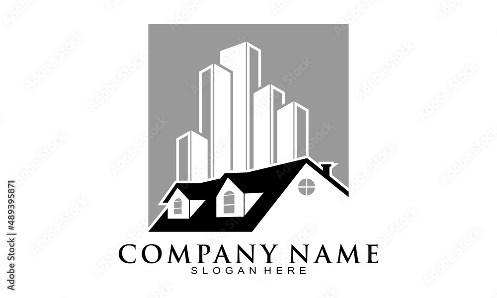 City house building vector logo