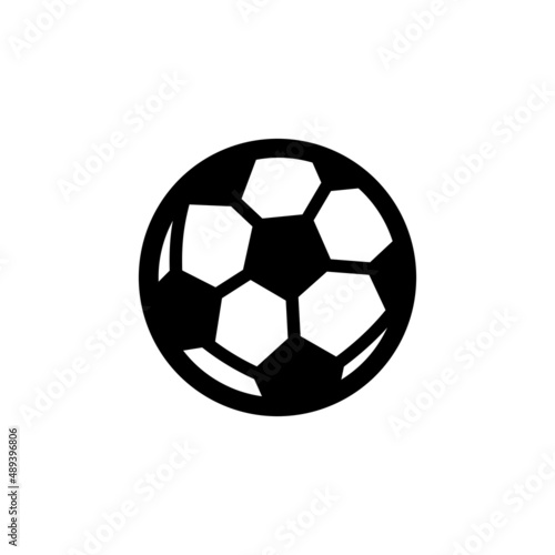 Soccer ball simple flat icon design vector