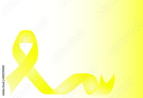 Yellow Vector Ribbon Design Of Awareness Month