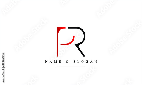 RP, PR, R, P abstract letters logo monogram