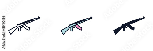 weapon icon symbol template for graphic and web design collection logo vector illustration