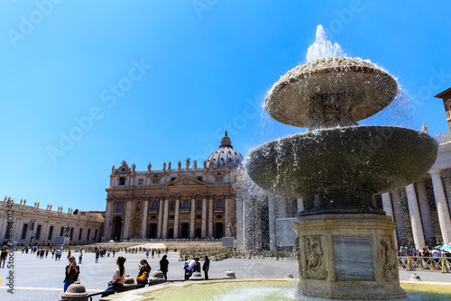 fountain in the st. peters square