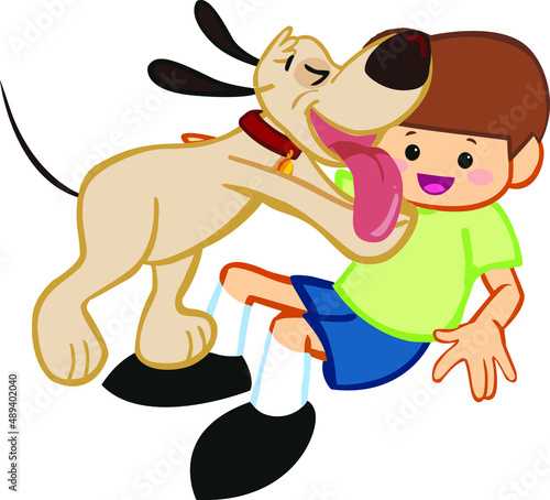 dog pet boy young love friendship pluto playful happy enjoy time 