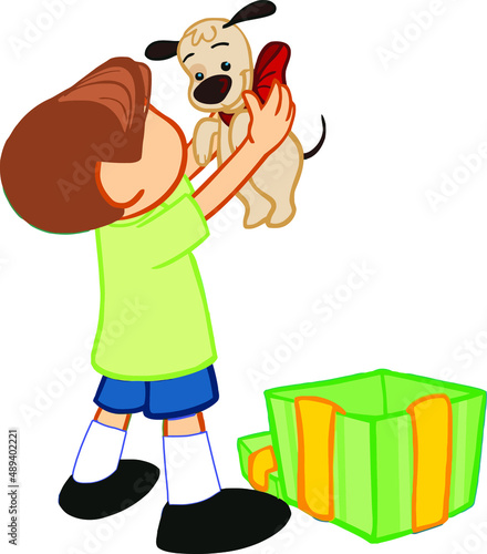 dog pet boy young love friendship pluto playful happy enjoy time 