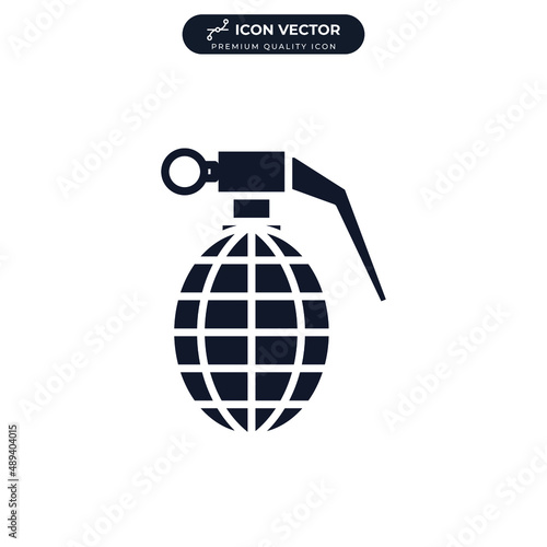 grenade icon symbol template for graphic and web design collection logo vector illustration