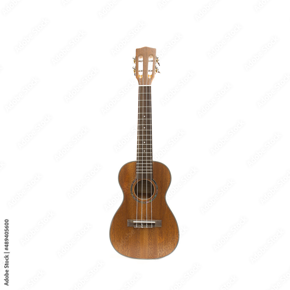 ukulele (hawaiian guitar) isolated white