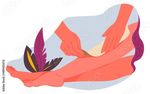 Sugaring and waxing, spa salon procedure and care
