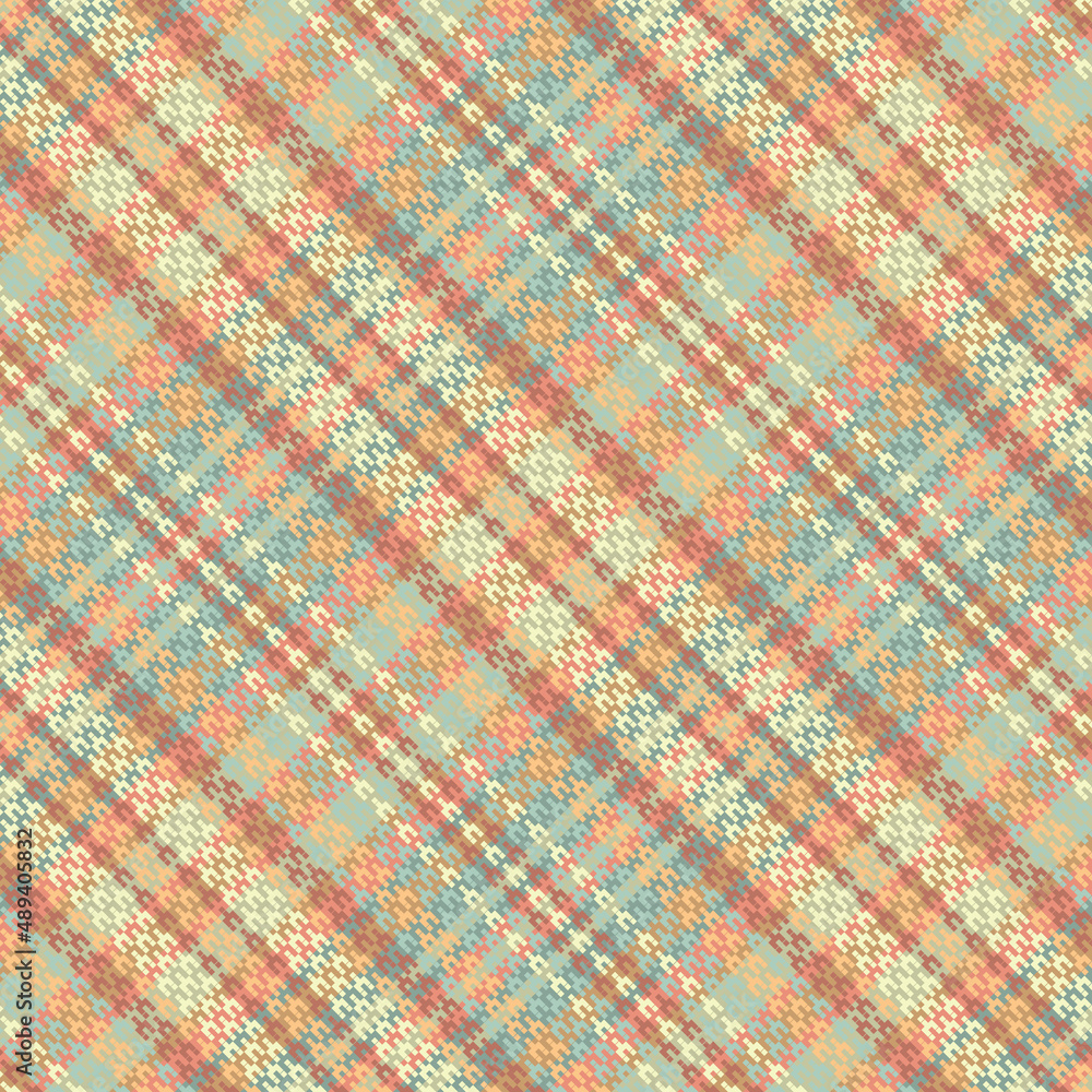 Seamless tartan plaid pattern with texture and pastel color. Seamless tartan plaid pattern with texture and pastel color.
