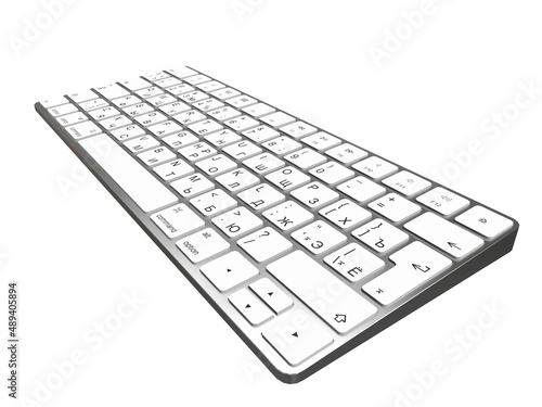 Keyboard Isolated On White Background 3d Illustration