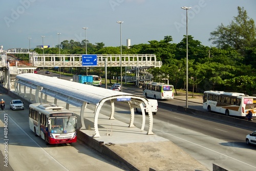 BRT - Avenida Brasil - Rio de Janeiro - Novas estações BRT corredor Transbrasil. photo