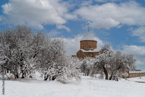 Akdamar Island winter view in Van Province of Turkey photo