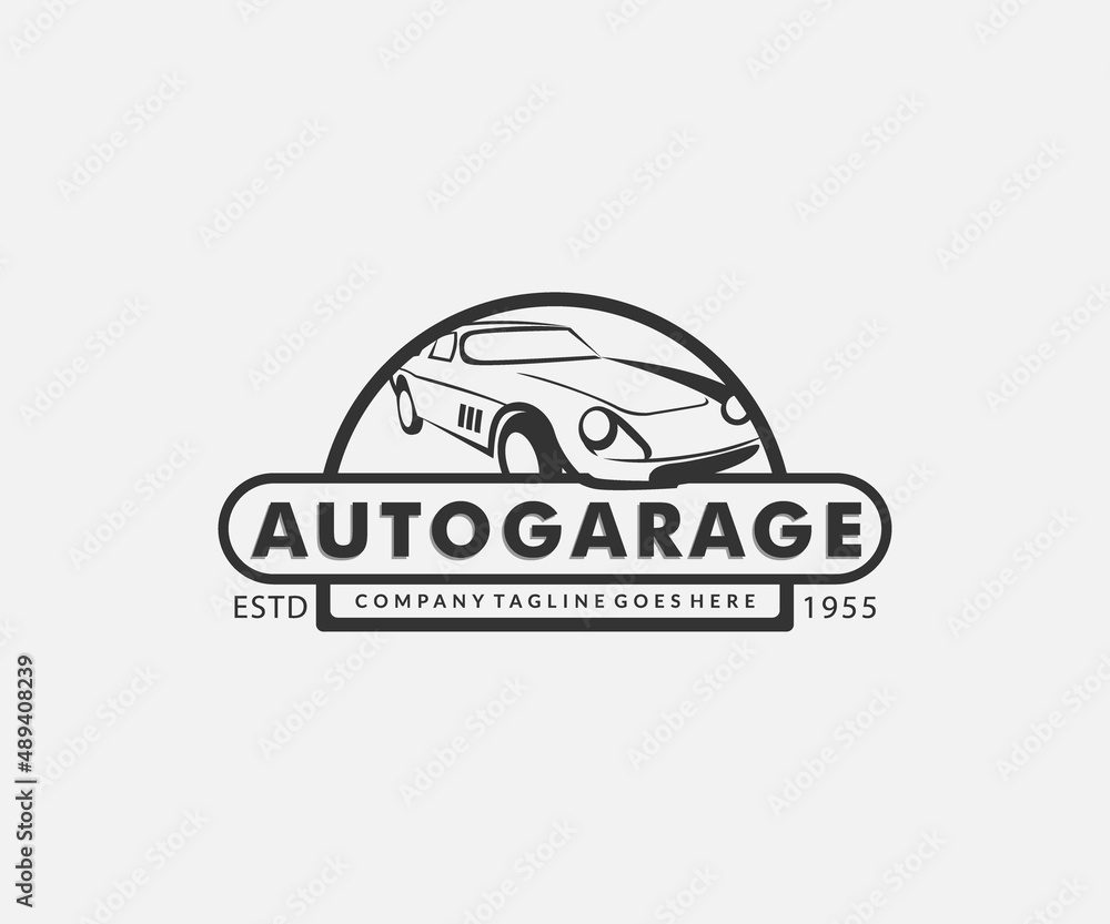 car dealers logo design template illustration