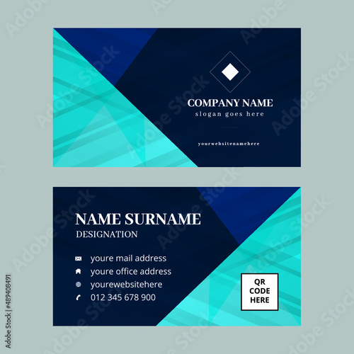 Modern presentation card vector business card template visiting card for business and personal use
