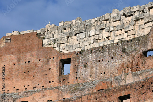 Detail of Colosseum in Rome (Roma)