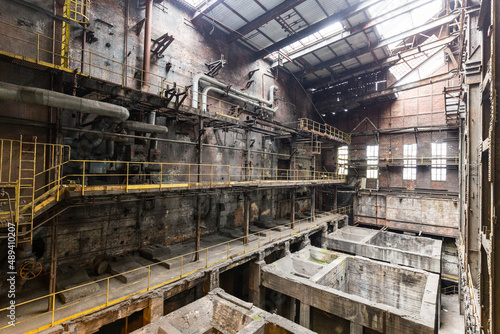 Landscape of industry: mine factories smelters railway 