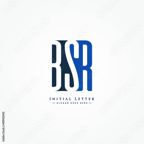 Initial Letter BSR Logo - Minimal Business Logo for Alphabet B, S and R photo