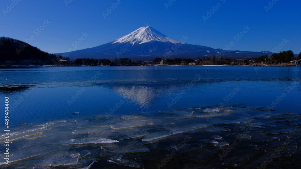 Mt. Fuji from Ubuyagasaki frozen Lake Kawaguchi 02/25/2022 Mt. Fuji from Ubuyagasaki frozen Lake Kawaguchi 02/25/2022