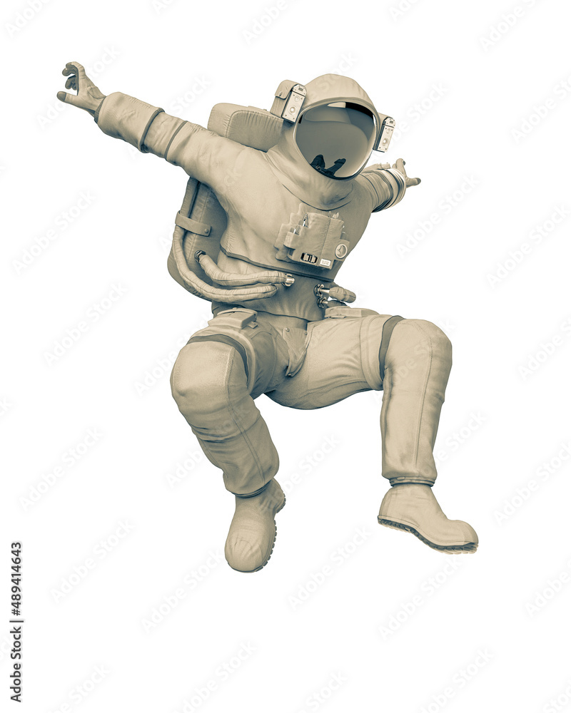 astronaut is landing on white background astronaut is landing on white background