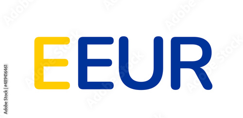E-Euro bold letters symbol ...