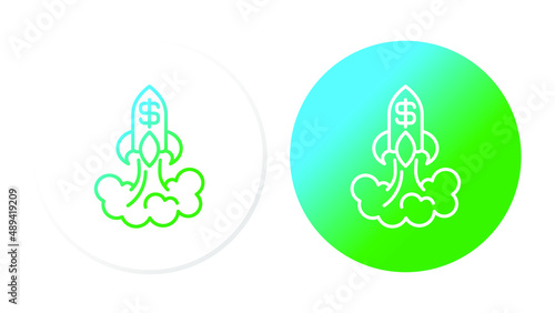 investment in a startup. Gradient icons