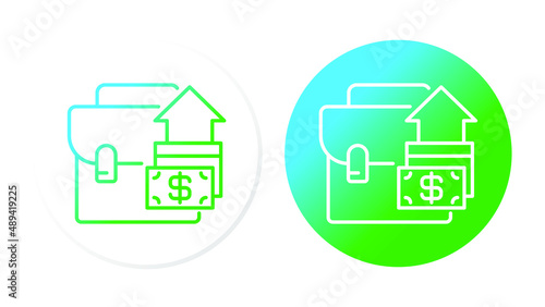 withdrawal of funds from the investment portfolio. Gradient icons