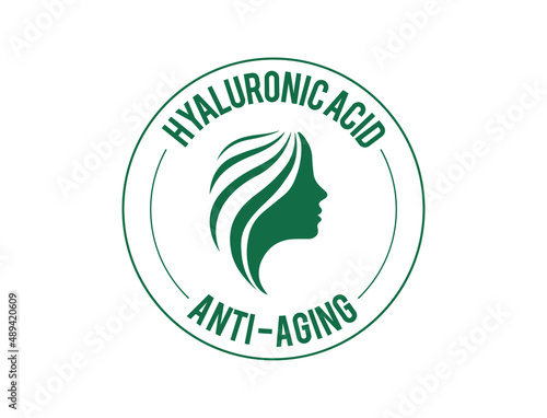 hyaluronic acid anti-aging icon vector illustration 