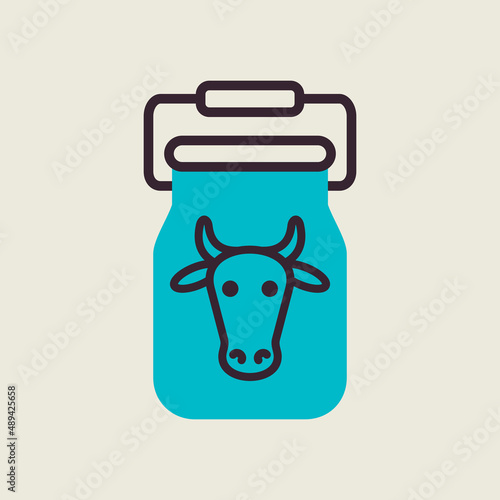 Can container for milk vector icon