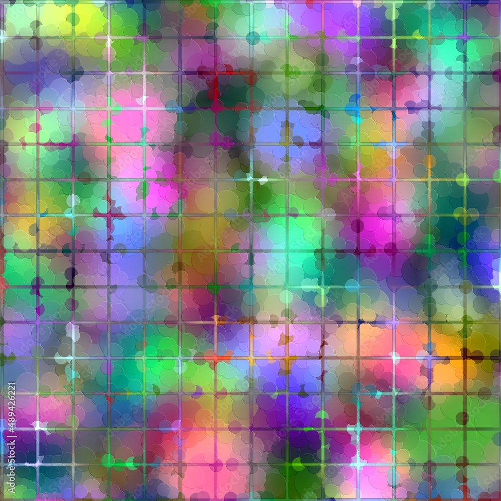 Abstract illustration of a colorful grid of rainbow colors Abstract illustration of a colorful grid of rainbow colors