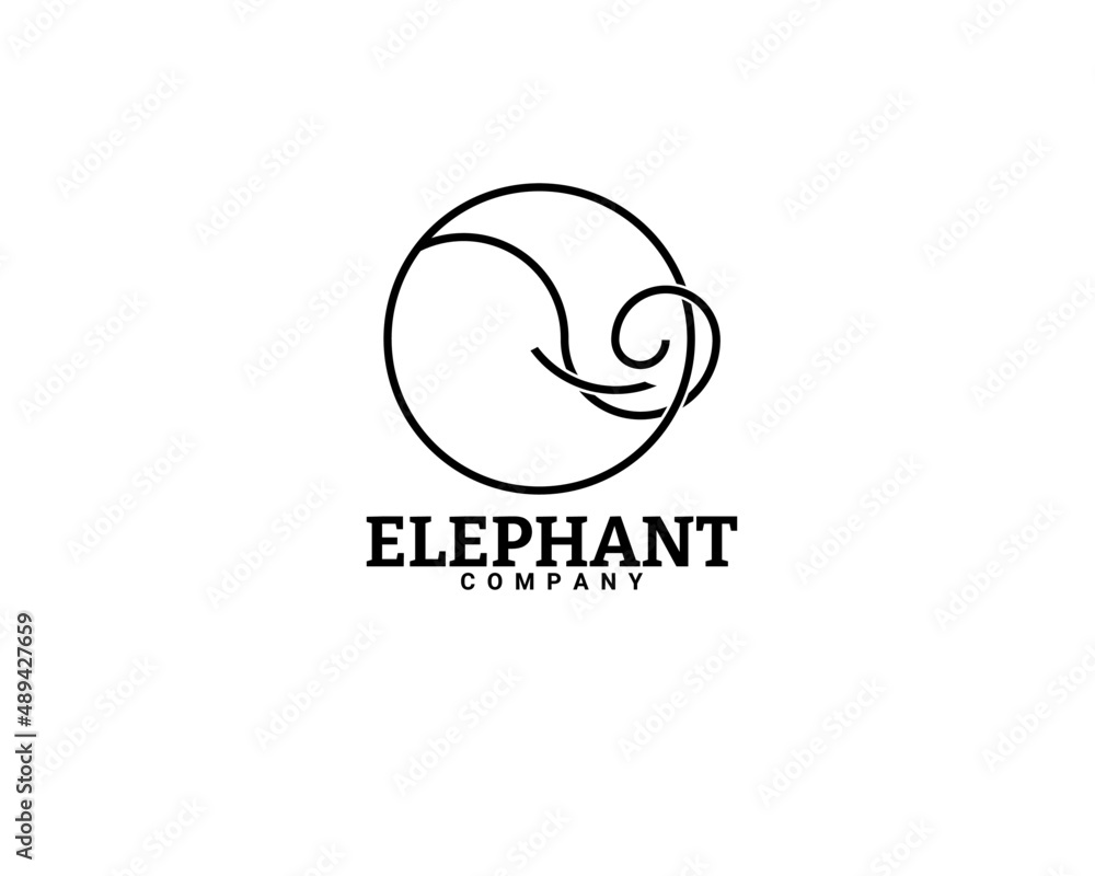 circle head elephant logo circle head elephant logo