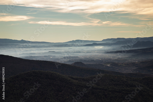 Misty landscape in Santa Maria de Besora