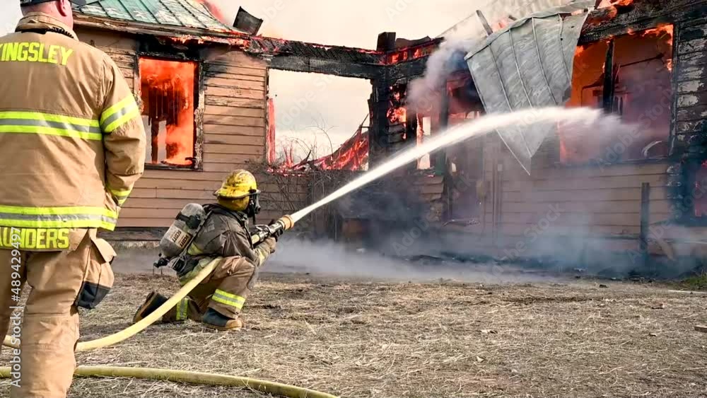 Structure fire burns two story home with a metal roof Structure fire burns two story home with a metal roof