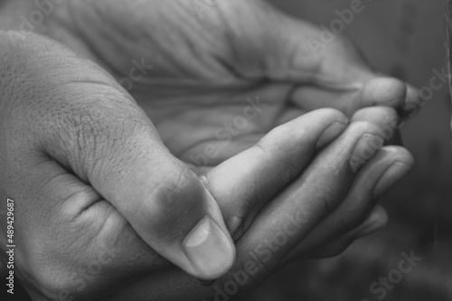 parent and hands