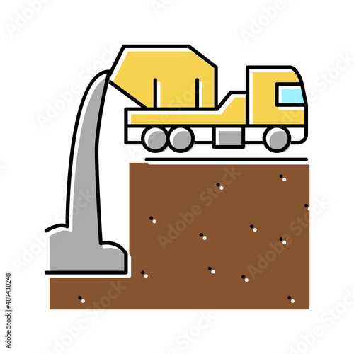 pouring foundation color icon vector illustration