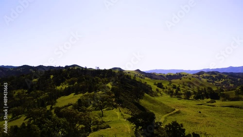 A collection of drone shots revealing incredible natural California landscapes, featuring vast lush views of green rolling hills, oak trees, and beautiful ranch land.