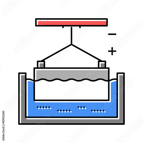 metal galvanization color icon vector illustration