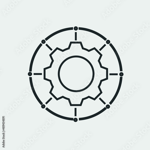Multi channel vector icon illustration sign