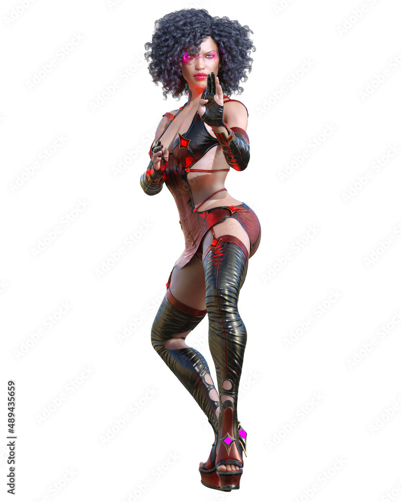 3D assassin warrior amazon woman render. 3D assassin warrior amazon woman render.