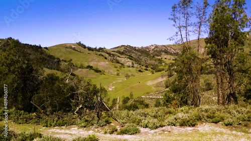 A collection of drone shots revealing incredible natural California landscapes, featuring vast lush views of green rolling hills, oak trees, and beautiful ranch land.