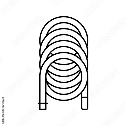 hose pipe of air compressor line icon vector illustration