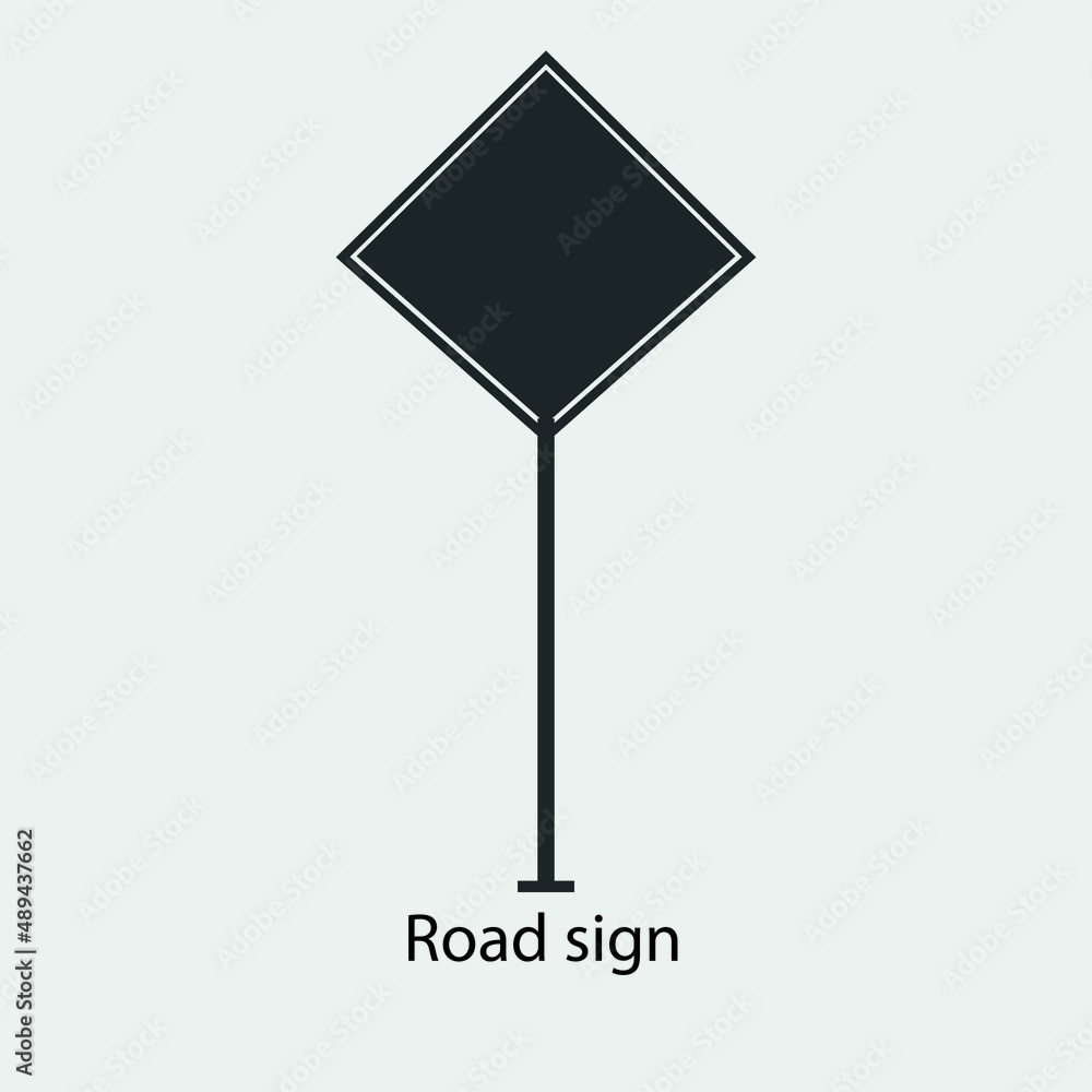 Road sign vector icon illustration sign Road sign vector icon illustration sign
