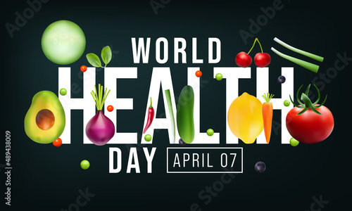 World Health day is observed every year on April 7, to raise awareness about the overall health and well-being of people across the globe. Vector illustration