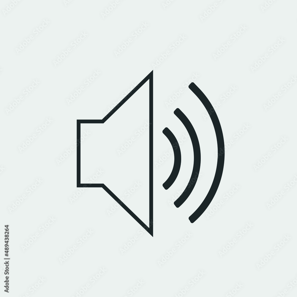 Sound volume vector icon illustration sign Sound volume vector icon illustration sign