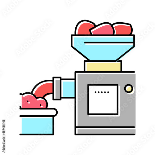 grinding meat device color icon vector illustration