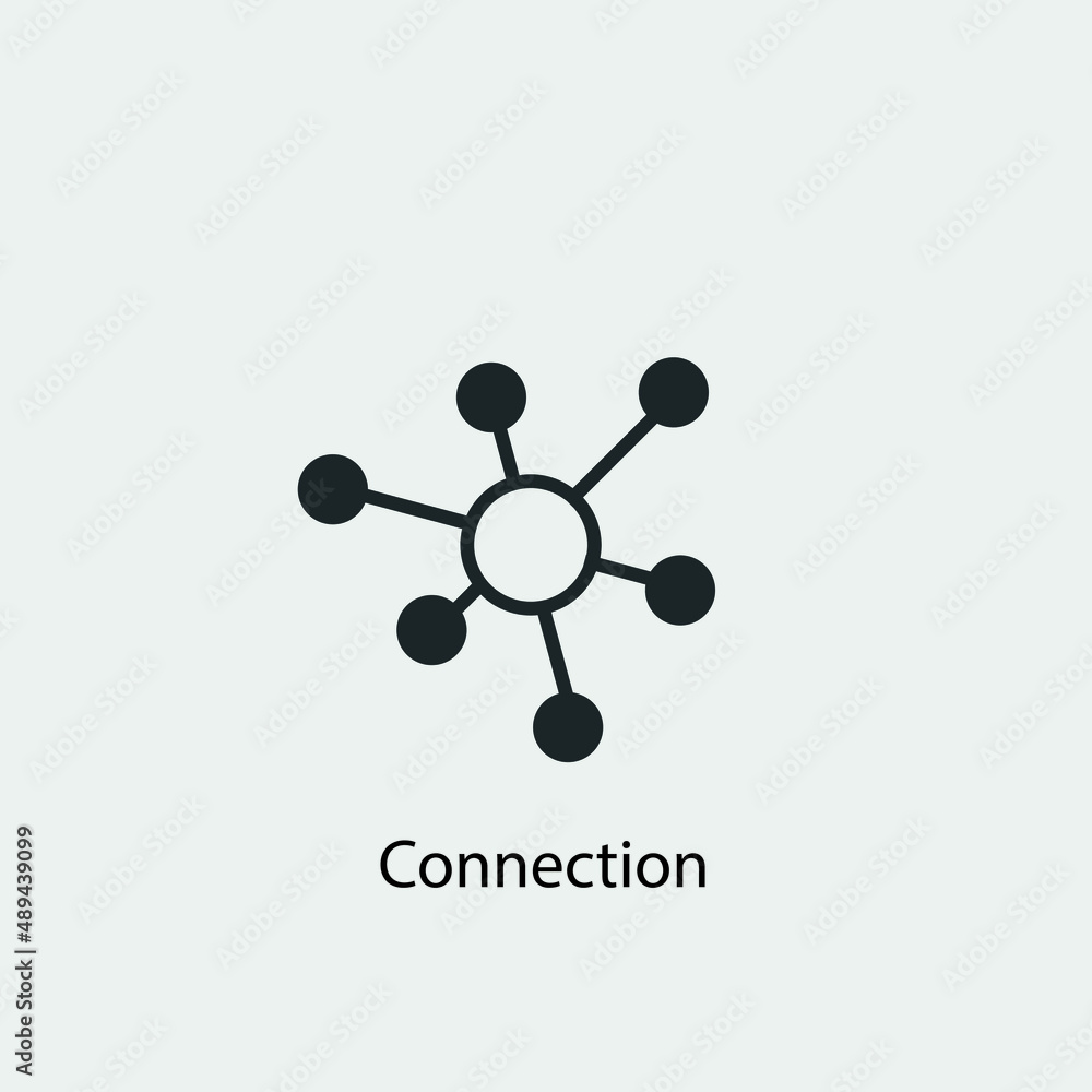 Connection vector icon illustration sign Connection vector icon illustration sign