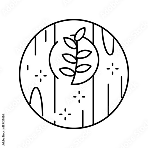 ecology clean wooden floor line icon vector illustration