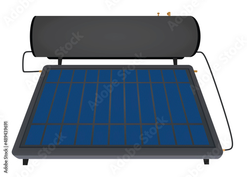Solar panel heater. vector illustration