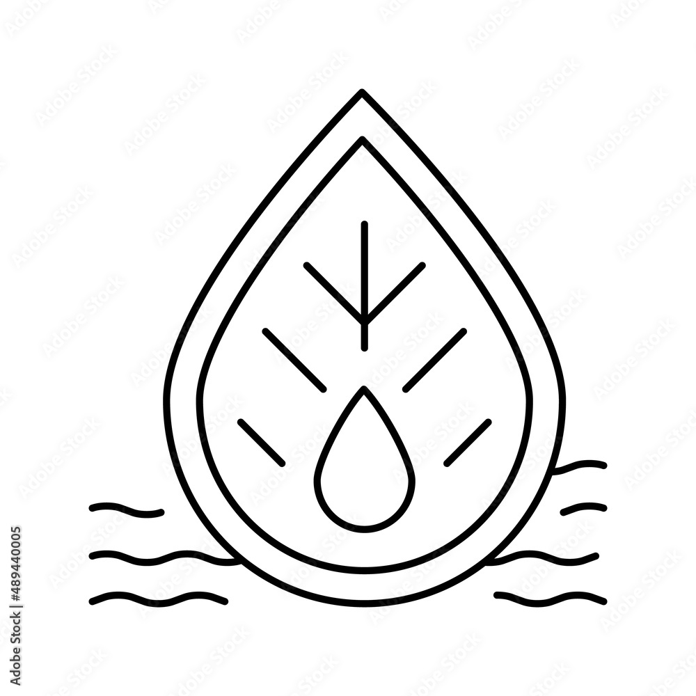 quality of waste water and surrounding water line icon vector illustration quality of waste water and surrounding water line icon vector illustration